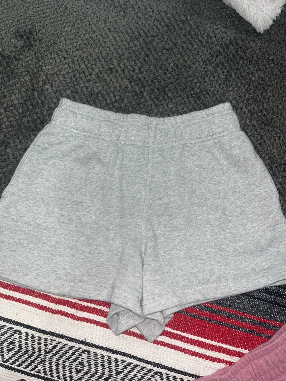 Everyday Women's Gray Athletic Knit Shorts with Elastic Waist